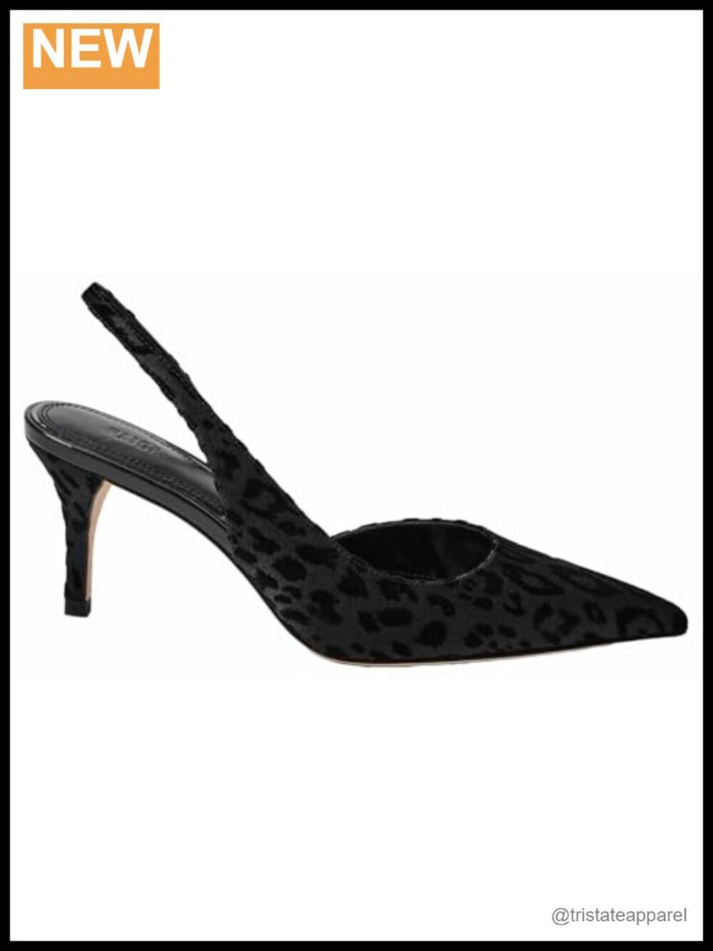 PAIGE Aven Pump Slingback Stiletto Heel Pointed Toe Pull-On Mid-Heel
